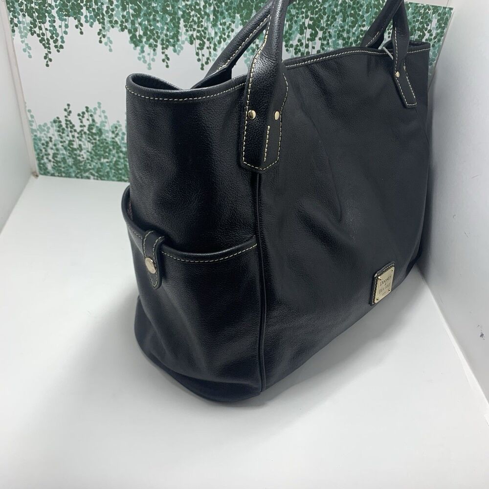 Dooney & Bourke Florentine Pebble Leather Black Luxe Tote Womens - Picture 4 of 16